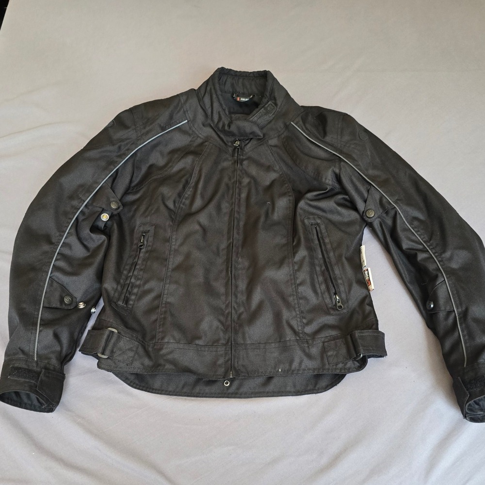 Fieldsheer Motorcycle Jacket Women 8 Black Armored Rainguard Phoslite Padded